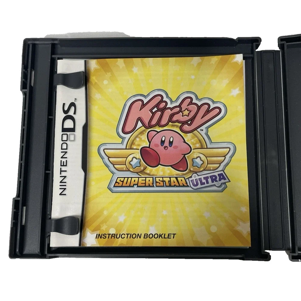 Nintendo DS Kirby Super Star Ultra Empty Case Manual Inserts Authentic OEM No Ga